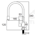 Kitchen Cold Water Tap Sanitary Ware Brass